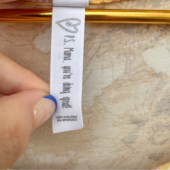 Latched Mama Floral Front Knot Nursing Maxi Dress Empire Waist Pockets 2X - Picture 4 of 10